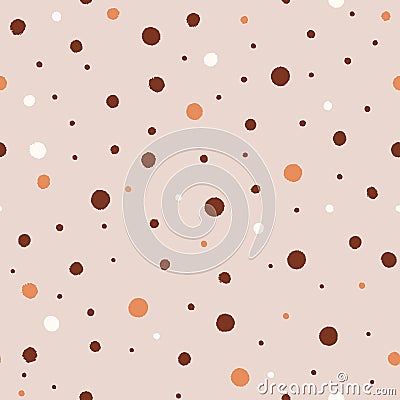 Tiny Random Circles Seamless Vector Pattern Background Vector Illustration