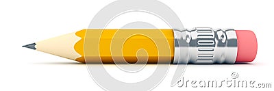 Tiny sharp yellow pencil Stock Photo