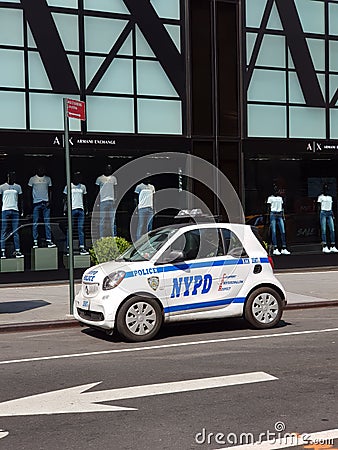 Tiny small NYPD police car Editorial Stock Photo