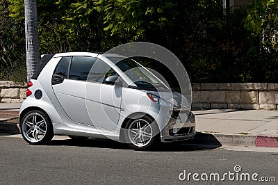 Tiny Smart Car Stock Photo