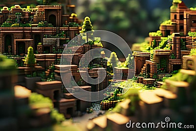 tiny textures close up of tiny textures created using pixel art Cartoon Illustration