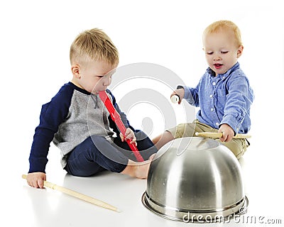 Tiny Toddler Band Stock Photo