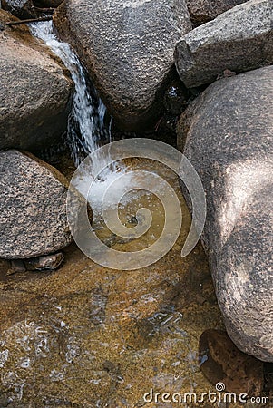 Tiny waterfall on Shirley Creek Stock Photo