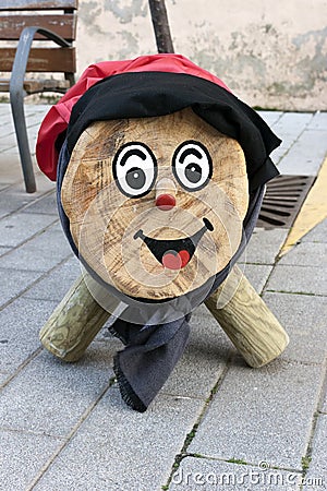 Tio de Nadal, is a character in Catalan mythology relating to a Christmas tradition in Spain Stock Photo