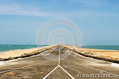 At the tip of Dhanushkodi! Stock Photo