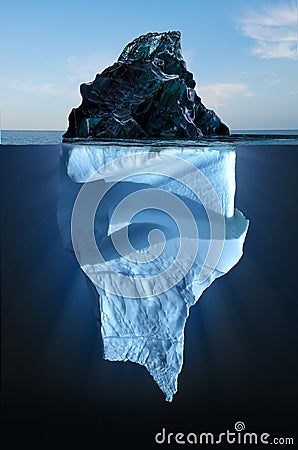 Tip of an Iceberg Stock Photo