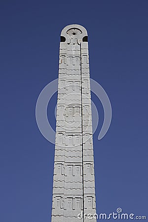 Tip of the obelisk of Axum Stock Photo