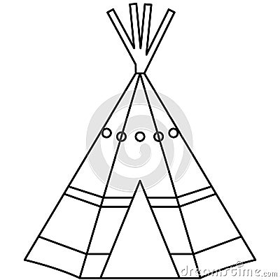 Tipi teepee vector eps illustration by crafteroks Vector Illustration