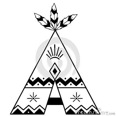 Tipi teepee vector eps illustration by crafteroks Vector Illustration