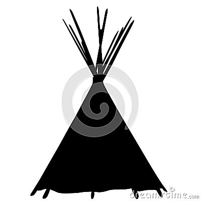 Tipi teepee vector eps illustration by crafteroks Vector Illustration