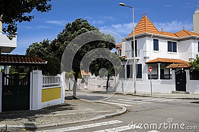Tipical ninetine century architecture LeÃ§a da Palmeira Editorial Stock Photo