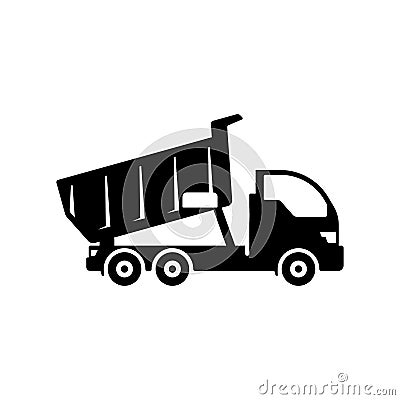 tipper truck isolated on white background. Vector dump truck icon symbol sign design Vector Illustration