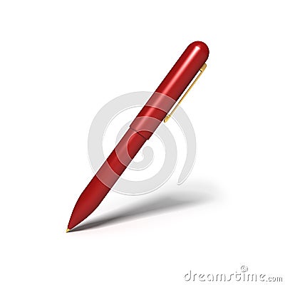 Tipping red pen Cartoon Illustration