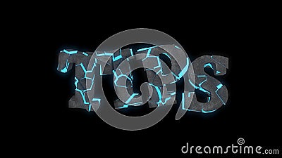TIPS fragmented writing background, 3d rendering Stock Photo