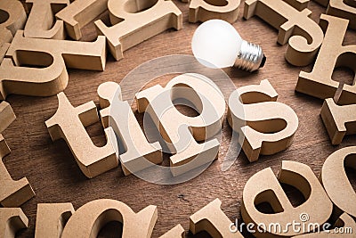 Tips Idea Stock Photo