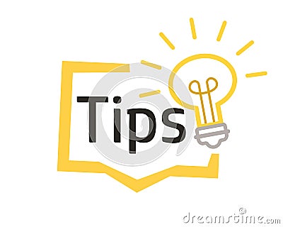Tips sign. Clipart image Vector Illustration