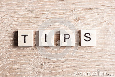 Tips word concept Stock Photo