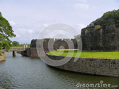 Tipu Sultan Fort wall, Palakkad, Kerala, India Stock Photo