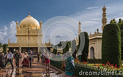 Tipu Sultan Mausoleum and mosque, Mysore, India. Editorial Stock Photo