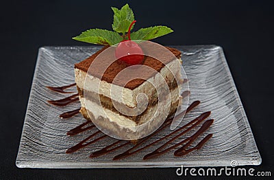 Tiramisu cake Stock Photo