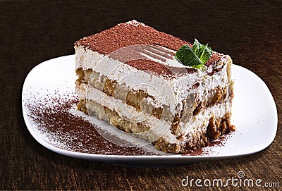 Tiramisu cake Stock Photo