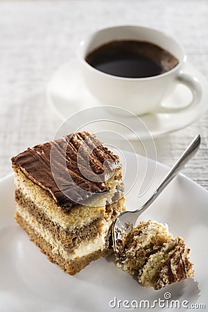 Tiramisu cake Stock Photo