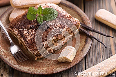 Tiramisu cake Stock Photo