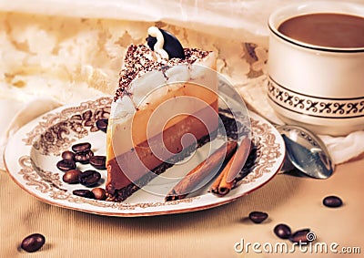 Tiramisu cake Stock Photo