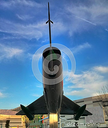 Mig-21 on pedestal, Tirana, Albania Stock Photo