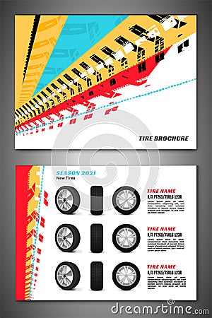 Tire Brochure Template Stock Photo