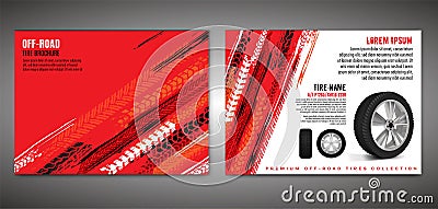 Tire Brochure Template Vector Illustration