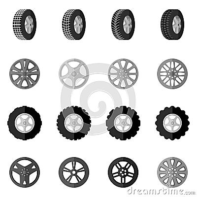 Tire Icon Black Vector Illustration