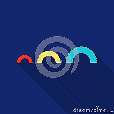 Tire on playgarden icon in flat style isolated on white background. Play garden symbol stock vector illustration. Vector Illustration