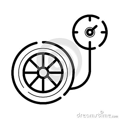 Tire pressure gage icon Stock Photo