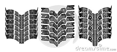 Tire print high resolution Vector Illustration