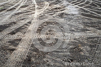 tire print Stock Photo