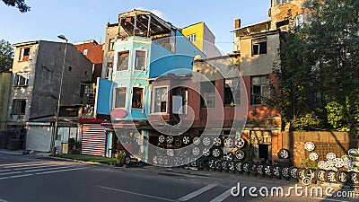 Tire Shop in Istanbul Stock Photo