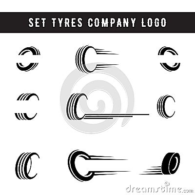 Tire shop logo design, tyre business branding, tyre logo shop Vector Illustration