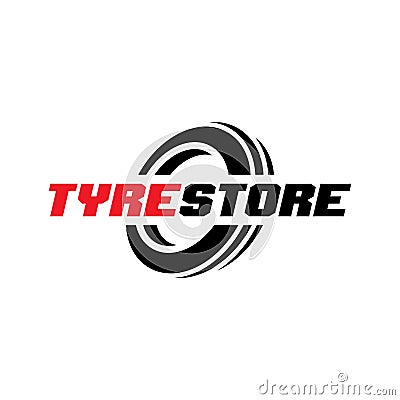 Tire shop logo design, tyre business branding, tyre logo shop Vector Illustration