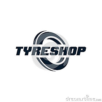 Tire shop logo design, tyre business branding, tyre logo shop Vector Illustration