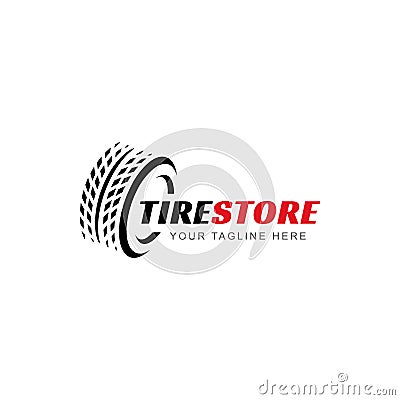 Tire store icon logo vector design Vector Illustration