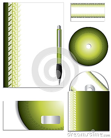 Tire track company vector set Vector Illustration