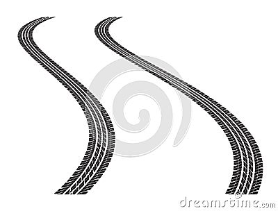 Tire tracks Vector Illustration