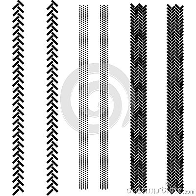 Tire Tracks Vector Illustration