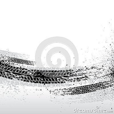 Tire tracks background Stock Photo