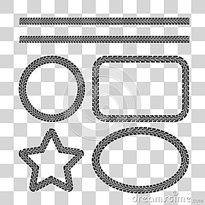 Tire tracks Vector Illustration