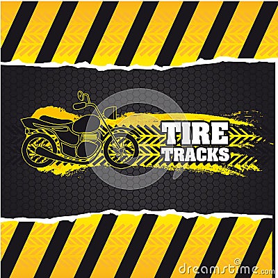 Tire tracks Vector Illustration