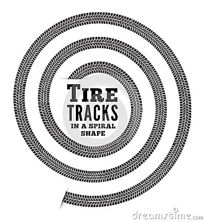 Tire tracks Vector Illustration