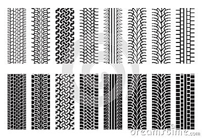 Tire Tracks Vector Illustration