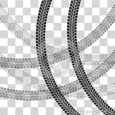 Tire tracks vector Vector Illustration